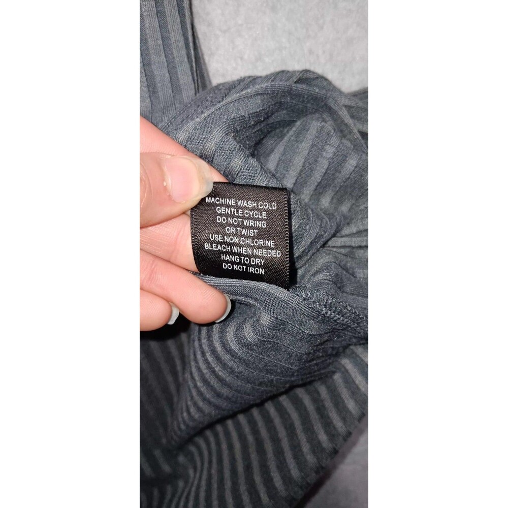Say What? Bodycon Sleeveless Ribbed Cami Mini Dress Large Gray Coquette Feminine - Picture 9 of 10